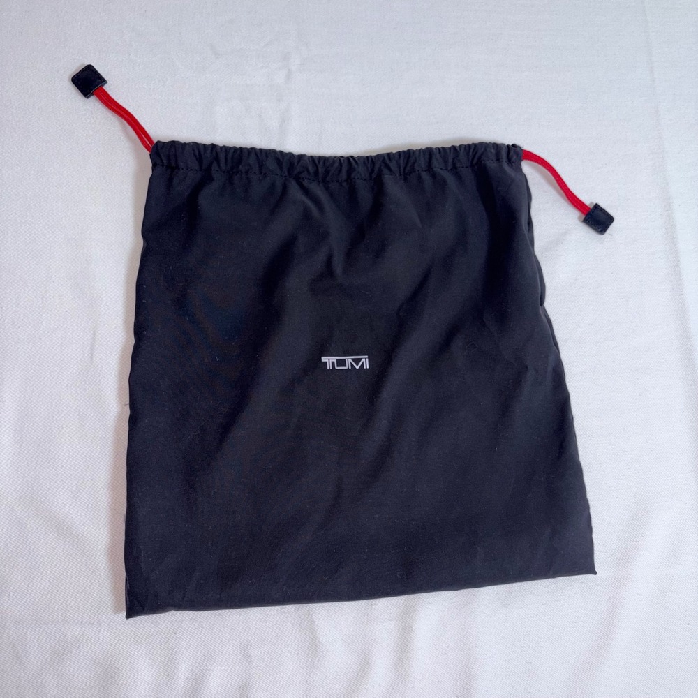 Tumi Dust Bag OS Black Excellent Nylon Drawstring Storage Pouch Travel Accessory